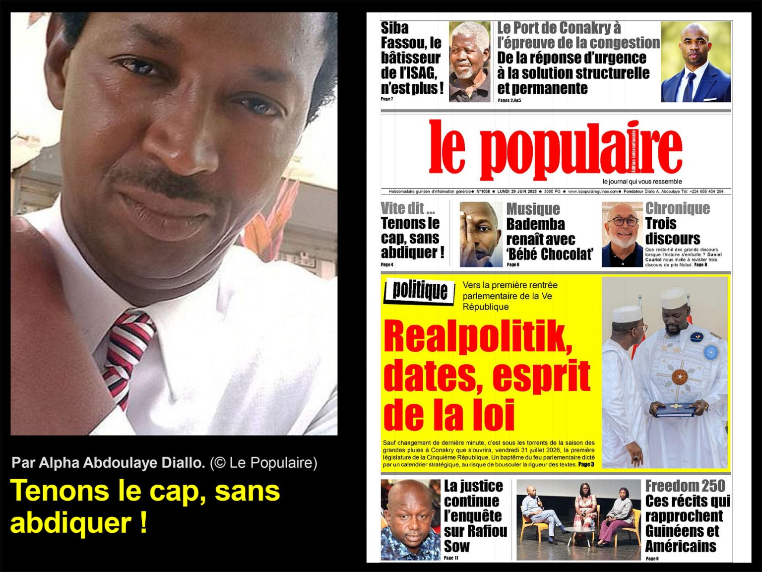 Tenons le cap, sans abdiquer !
